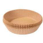 Casa si Gradina - Bucatarie si vesela - Vase pentru gatit - Tavi copt - Set hartie de copt pentru friteuza cu aer cald, 50 bucati, Unica folosinta, 20 cm, Maro - Infinity.ro