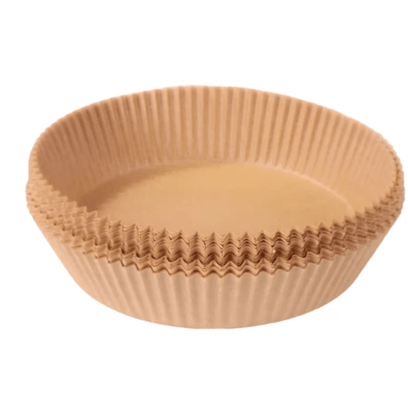 Casa si Gradina - Bucatarie si vesela - Vase pentru gatit - Tavi copt - Set hartie de copt pentru friteuza cu aer cald, 50 bucati, Unica folosinta, 20 cm, Maro - Infinity.ro