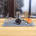 Casa si Gradina - Bucatarie si vesela - Organizare si depozitare bucatarie - Scurgator vase - Scurgator pentru vase mare din silicon rezistent la caldura, gri deschis ABYZ - Infinity.ro