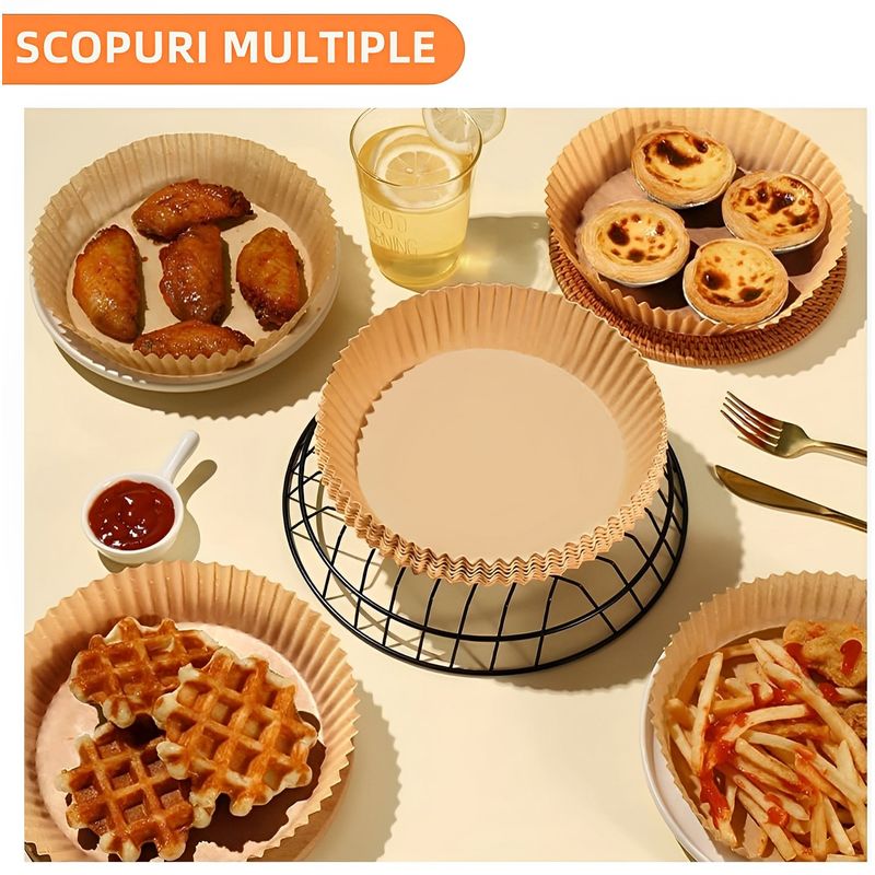 Casa si Gradina - Bucatarie si vesela - Vase pentru gatit - Tavi copt - Hartie copt, set 50 bucati,  16cmx45 rotunde - Infinity.ro