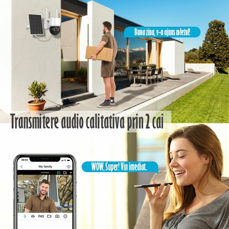 Casa si Gradina - Electrice - Smart Home - Camere de supraveghere - Camera de Supraveghere Video REVOSE™ 5MP 2560x1920, Aplicatie Dedicata, Intelligent Tracking, PTZ,Lan, AP hotspot,Solara - Infinity.ro