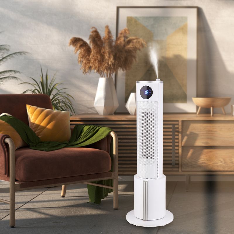 Electronice si Electrocasnice - Climatizare si sisteme de incalzire - Aparate incalzire aer - Aeroterme - Aeroterma tip turn Zilan ZLN5640 Alba, putere 2200W, ecran LED, 3 trepte de viteza - Infinity.ro