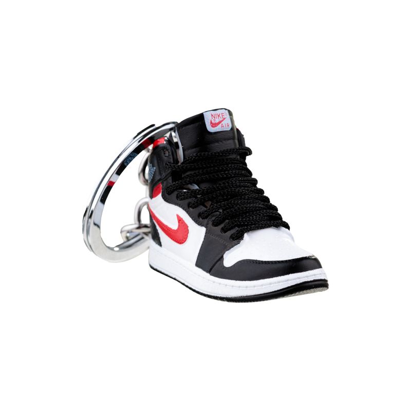 Fashion, accesorii si bijuterii - Femei - Accesorii femei - Alte accesorii femei - Breloc pentru chei, Nike Air Jordan, fabricat din cauciuc si pvc, realizat si pictat manual, Negru-Alb - Infinity.ro