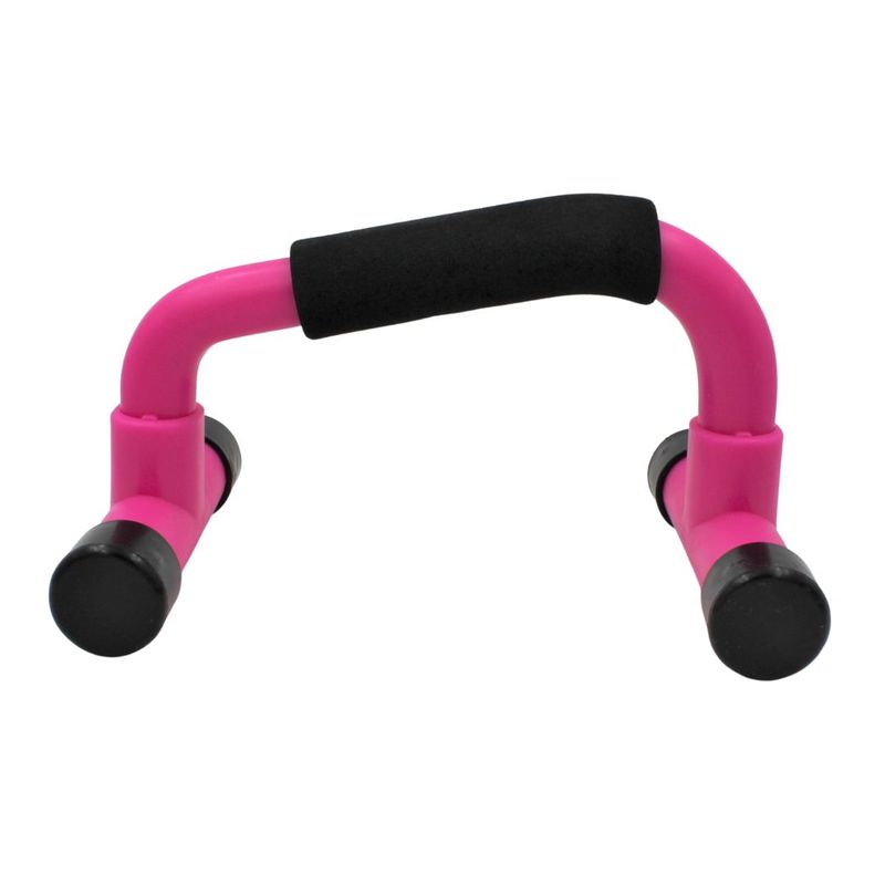 Sport si Outdoor - Fitness - Greutati si echipament - Kituri, gantere si dumbell - Set suport manere push-up culoarea roz - Infinity.ro