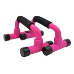 Sport si Outdoor - Fitness - Greutati si echipament - Kituri, gantere si dumbell - Set suport manere push-up culoarea roz - Infinity.ro