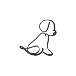 Casa si Gradina - Decoratiuni - Obiecte decorative - Accesorii decorative - Decoratiune pui de catel, pentru decor modern, negru sparkle, design interior, 100x98x15 mm - Infinity.ro