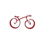 Casa si Gradina - Decoratiuni - Obiecte decorative - Accesorii decorative - Bicicleta minimalista pentru design interior, tehnica single line, rosu carmin, 150x80x15 mm - Infinity.ro