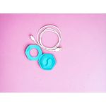 PC, gaming si accesorii - Retelistica - Cabluri si accesorii - Organizator portabil pentru cabluri USB, material biodegradabil, greutate redusa, culoare bleu, 76x76x25 mm - Infinity.ro