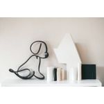 Casa si Gradina - Decoratiuni - Obiecte decorative - Accesorii decorative - Decoratiune pui de catel, pentru decor modern, negru sparkle, design interior, 100x98x15 mm - Infinity.ro