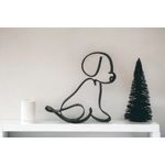 Casa si Gradina - Decoratiuni - Obiecte decorative - Accesorii decorative - Decoratiune pui de catel, pentru decor modern, negru sparkle, design interior, 100x98x15 mm - Infinity.ro