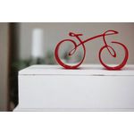 Casa si Gradina - Decoratiuni - Obiecte decorative - Accesorii decorative - Bicicleta minimalista pentru design interior, tehnica single line, rosu carmin, 150x80x15 mm - Infinity.ro