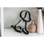 Casa si Gradina - Decoratiuni - Obiecte decorative - Accesorii decorative - Decoratiune pui de catel, pentru decor modern, negru sparkle, design interior, 100x98x15 mm - Infinity.ro