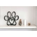 Casa si Gradina - Decoratiuni - Obiecte decorative - Accesorii decorative - Decoratiune in forma de labuta cu inimioara in mijloc, pentru decor modern, negru sparkle, single line, 150x140x15 mm - Infinity.ro