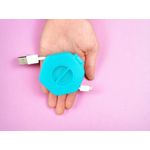 PC, gaming si accesorii - Retelistica - Cabluri si accesorii - Organizator portabil pentru cabluri USB, material biodegradabil, greutate redusa, culoare bleu, 76x76x25 mm - Infinity.ro