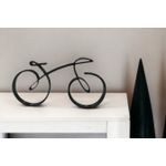 Casa si Gradina - Decoratiuni - Obiecte decorative - Accesorii decorative - Mini bicicleta pentru design interior, tehnica single line, negru glitter, 150x80x15 mm - Infinity.ro