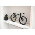 Casa si Gradina - Decoratiuni - Obiecte decorative - Accesorii decorative - Mini bicicleta pentru design interior, tehnica single line, negru glitter, 150x80x15 mm - Infinity.ro