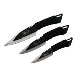 Casa si Gradina - Bucatarie si vesela - Vesela si tacamuri - Cutite si seturi de cutite - Set 3 cutite de aruncat IdeallStore®, 22.5 cm si 3 cutite de aruncat, 24.5 cm , husa inclusa - Infinity.ro