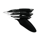 Casa si Gradina - Bucatarie si vesela - Vesela si tacamuri - Cutite si seturi de cutite - Set 3 cutite de aruncat IdeallStore®, 22.5 cm si 3 cutite de aruncat, 24.5 cm , husa inclusa - Infinity.ro