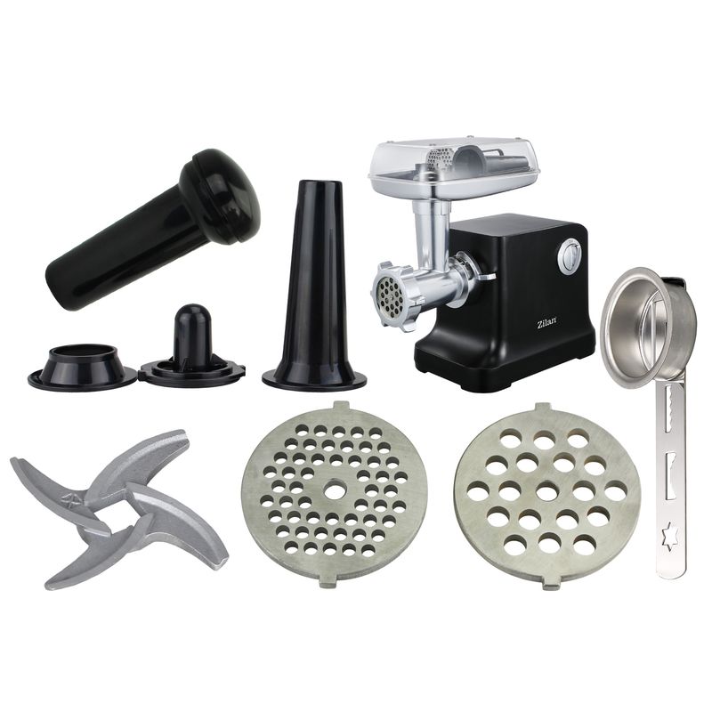 Electronice si Electrocasnice - Electrocasnice bucatarie - Mixere, tocatoare & roboti de bucatarie - Masini de tocat - Masina de tocat carne Zilan ZLN1789 Negru, 1800W, doua viteze plus reverse - Infinity.ro