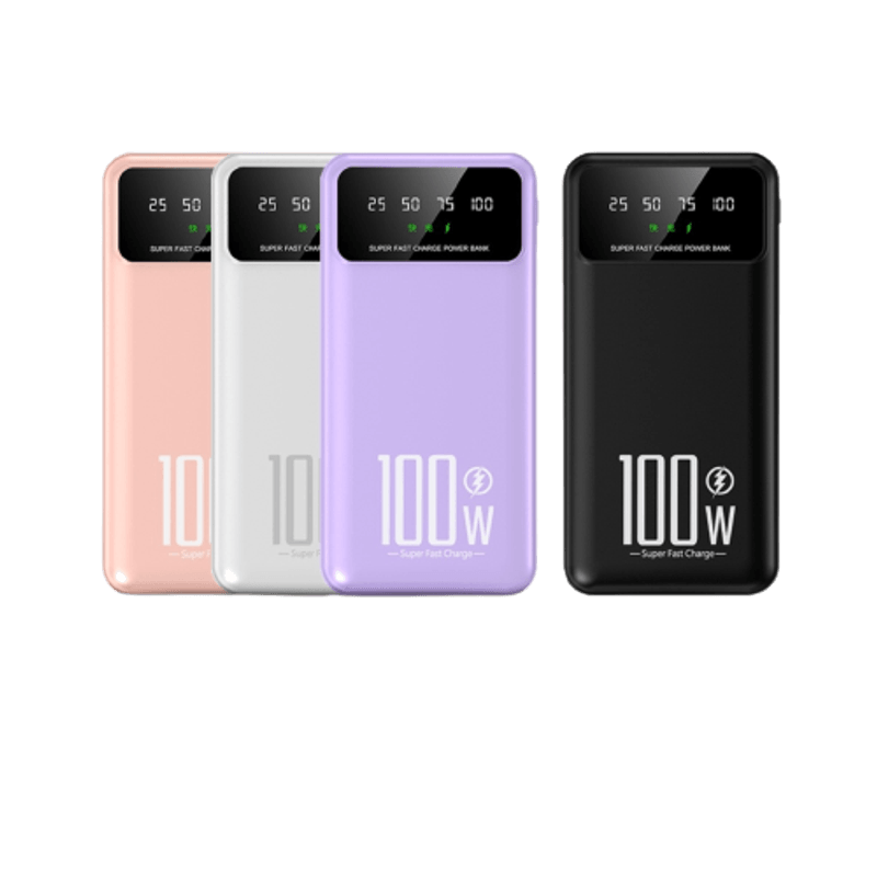 Laptop, Telefoane si Tablete - Telefoane mobile si accesorii - Accesorii Telefoane - Baterii externe - Baterie externa, 100W, Digital Display, Power Bank 12000mAh 20W, QuickCharge 3.0, Power Delivery USB, USB-C, mov - Infinity.ro