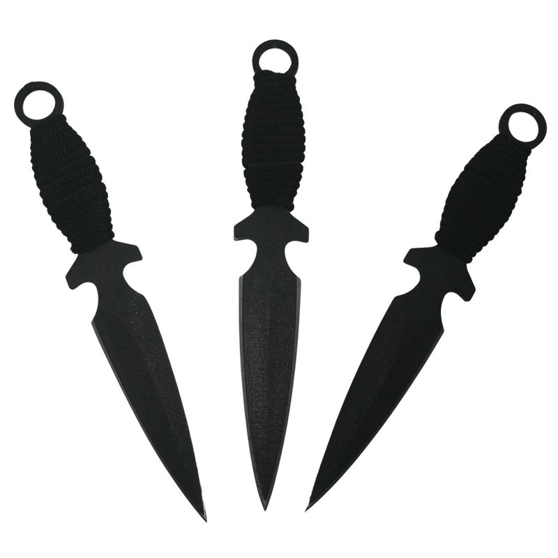 Casa si Gradina - Bucatarie si vesela - Vesela si tacamuri - Cutite si seturi de cutite - Set Briceag fluture de antrenament si trei cutite de aruncat, Anarchy Blades, IdeallStore®, otel inoxidabil - Infinity.ro
