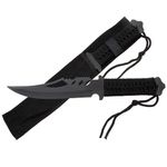 Casa si Gradina - Bucatarie si vesela - Vesela si tacamuri - Cutite si seturi de cutite - Set Cutit de vanatoare Extreme Battle si trei cutite de aruncat, Ninja Way, IdeallStore®, otel inoxidabil - Infinity.ro
