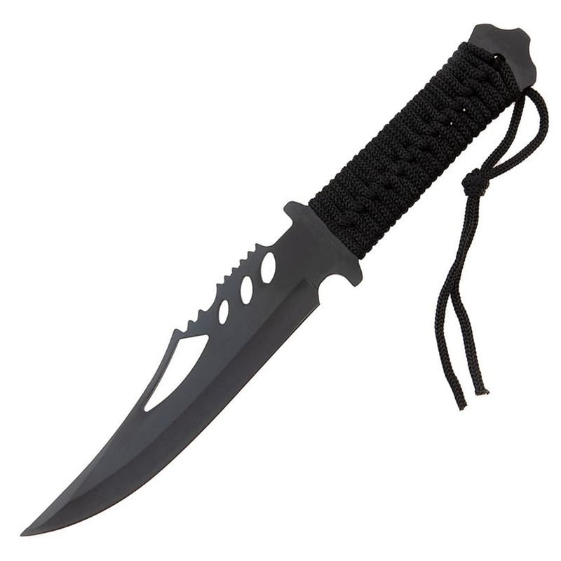 Casa si Gradina - Bucatarie si vesela - Vesela si tacamuri - Cutite si seturi de cutite - Set Cutit de vanatoare Extreme Battle si trei cutite de aruncat, Ninja Way, IdeallStore®, otel inoxidabil - Infinity.ro