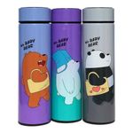 Casa si Gradina - Bucatarie si vesela - Accesorii bar - Termosuri si Cani termos - Termos smart cu pereti dublii din inox si afisaj LED, indicator temperatura C, Bare Bears,  negru, 500 ml - Infinity.ro