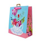 Market - Cadouri - Pungi cadou si accesorii - Punga cadou Clairefontaine L Floral Teacup - Infinity.ro