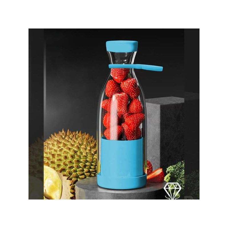 Electronice si Electrocasnice - Electrocasnice bucatarie - Mixere, tocatoare & roboti de bucatarie - Blendere si mini tocatoare - Mini Blender Electric Omega, Portabil/Compact, Multifunctional,Capacitate 420ml,  Putere 40w, Albastru - Infinity.ro