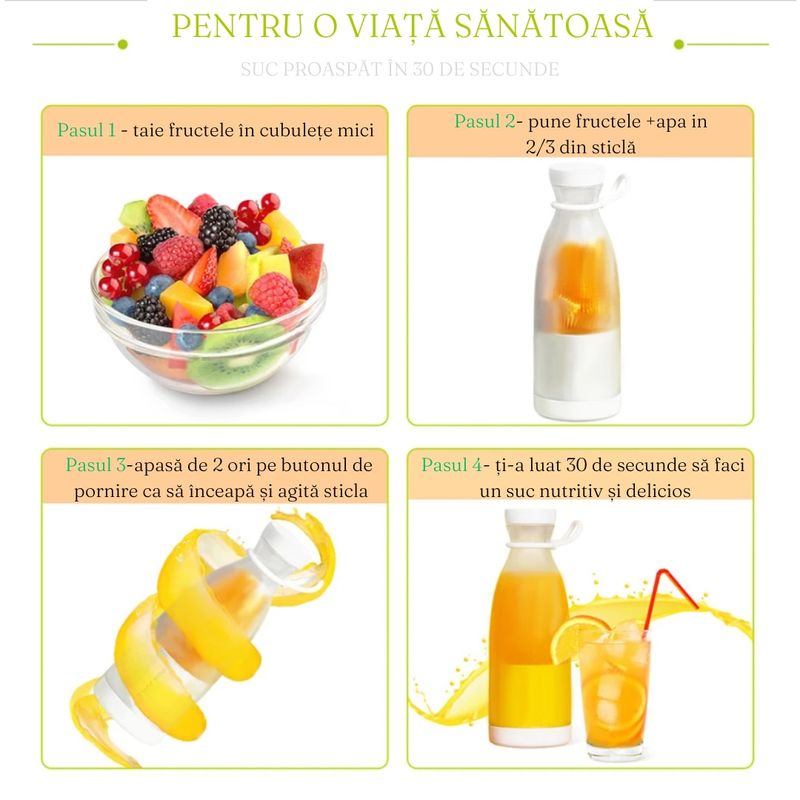 Electronice si Electrocasnice - Electrocasnice bucatarie - Mixere, tocatoare & roboti de bucatarie - Blendere si mini tocatoare - Mini Blender Electric Omega, Portabil/Compact, Multifunctional,Capacitate 420ml,  Putere 40w, Albastru - Infinity.ro