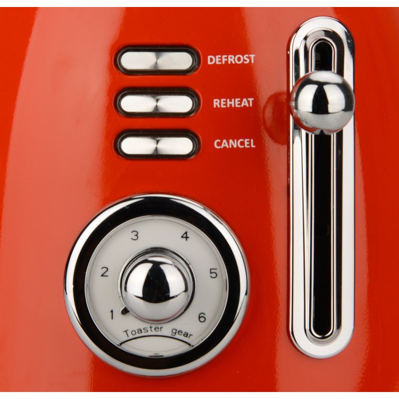 Electronice si Electrocasnice - Electrocasnice bucatarie - Preparare paine - Prajitoare de paine - Prajitor RETRO Zilan ZLN7040 Rosu, 6 trepte de prajire, indicator luminos pentru semnalizare - Infinity.ro