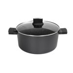 Casa si Gradina - Bucatarie si vesela - Vase pentru gatit - Oale si cratite - Cratita Zilan ZLN0867 Negru cu invelis din marmura, 5 straturi, 28 cm si manere fine la atingere, 7.1 L - Infinity.ro