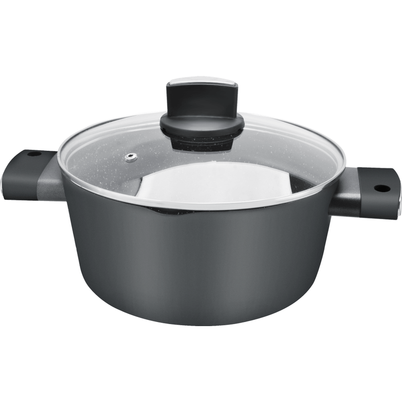 Casa si Gradina - Bucatarie si vesela - Vase pentru gatit - Oale si cratite - Cratita Zilan ZLN0867 Negru cu invelis din marmura, 5 straturi, 28 cm si manere fine la atingere, 7.1 L - Infinity.ro