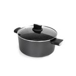 Casa si Gradina - Bucatarie si vesela - Vase pentru gatit - Oale si cratite - Cratita Zilan ZLN0867 Negru cu invelis din marmura, 5 straturi, 28 cm si manere fine la atingere, 7.1 L - Infinity.ro