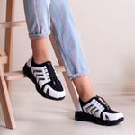 Sport si Outdoor - Echipament Sportiv - Incaltaminte sport - Pantofi sport - Pantofi sport SEYTIL, culoare negru cu alb - 39 - Infinity.ro