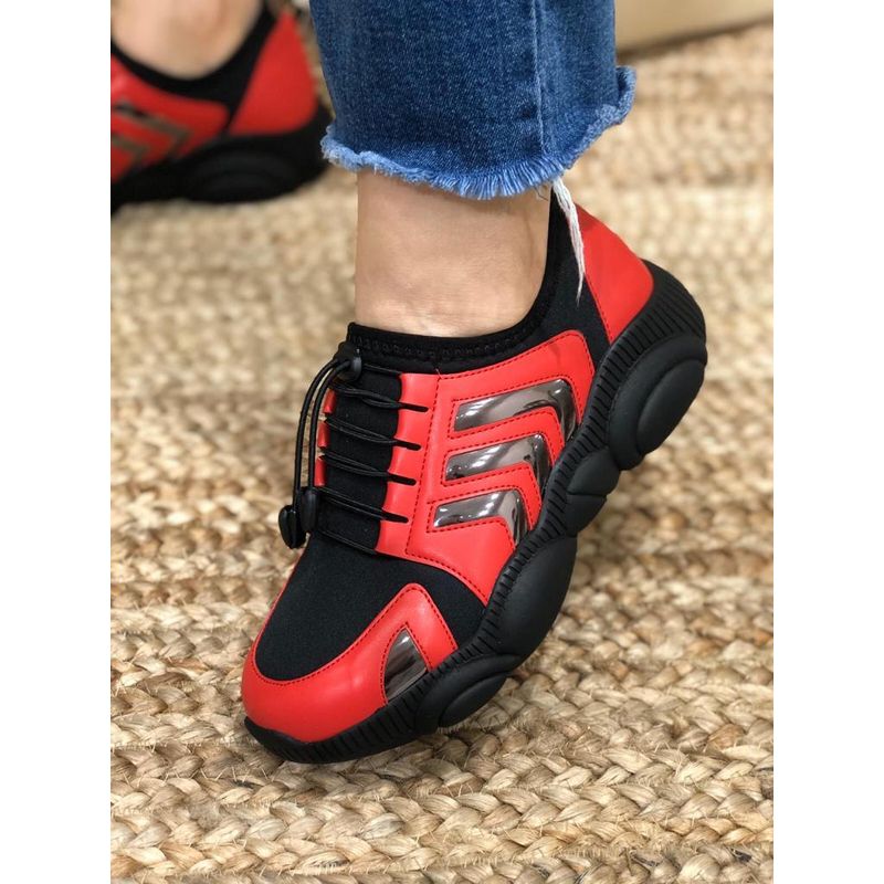 Sport si Outdoor - Echipament Sportiv - Incaltaminte sport - Pantofi sport - Pantofi sport SEYTIL, culoare negru cu rosu - 36 - Infinity.ro