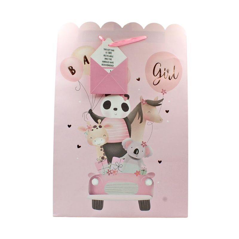 Market - Cadouri - Pungi cadou si accesorii - Punga cadou Clairefontaine XL Baby Girls - Infinity.ro