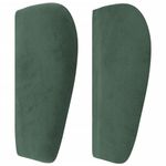 Casa si Gradina - Mobilier - Paturi si accesorii - Accesorii paturi - Tablie de pat cu aripioare verde inchis 183x23x78/88 cm catifea - Infinity.ro