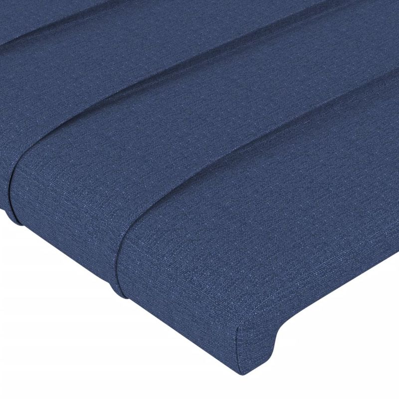 Casa si Gradina - Mobilier - Paturi si accesorii - Accesorii paturi - Tablie de pat cu LED, albastru, 93x16x118/128 cm, textil - Infinity.ro