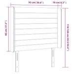 Casa si Gradina - Mobilier - Paturi si accesorii - Accesorii paturi - Tablie de pat cu LED, albastru, 93x16x118/128 cm, textil - Infinity.ro