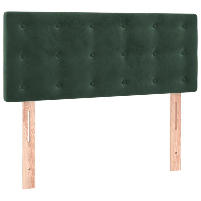Casa si Gradina - Mobilier - Paturi si accesorii - Paturi - Pat box spring cu saltea, verde inchis, 80x200 cm, catifea - Infinity.ro