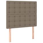 Casa si Gradina - Mobilier - Paturi si accesorii - Paturi - Pat box spring cu saltea, gri taupe, 100x200 cm, textil - Infinity.ro
