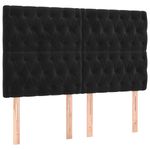 Casa si Gradina - Mobilier - Paturi si accesorii - Paturi - Pat box spring cu saltea, negru, 160x200 cm, catifea - Infinity.ro