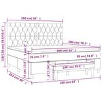 Casa si Gradina - Mobilier - Paturi si accesorii - Paturi - Pat box spring cu saltea, negru, 160x200 cm, catifea - Infinity.ro