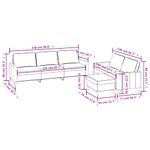 Casa si Gradina - Mobilier - Seturi de mobilier - Seturi living - Set de canapele cu perne, 3 piese, gri inchis, textil - Infinity.ro