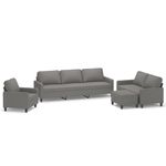 Casa si Gradina - Mobilier - Seturi de mobilier - Seturi living - Set de canapele cu perne, 4 piese, gri inchis, textil - Infinity.ro
