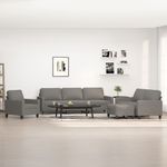Casa si Gradina - Mobilier - Seturi de mobilier - Seturi living - Set de canapele cu perne, 4 piese, gri inchis, textil - Infinity.ro