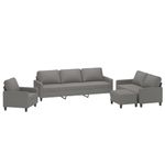 Casa si Gradina - Mobilier - Seturi de mobilier - Seturi living - Set de canapele cu perne, 4 piese, gri inchis, textil - Infinity.ro