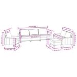 Casa si Gradina - Mobilier - Seturi de mobilier - Seturi living - Set de canapele cu perne, 4 piese, gri inchis, textil - Infinity.ro